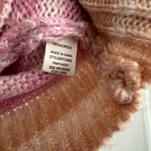 NWT Sincerely Jules Pink & Peach Cardigan Xsmall - Picture 5 of 5